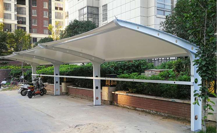 7字型膜結(jié)構(gòu)非機動車棚—界首市藍色雅典小區(qū)項目（二）